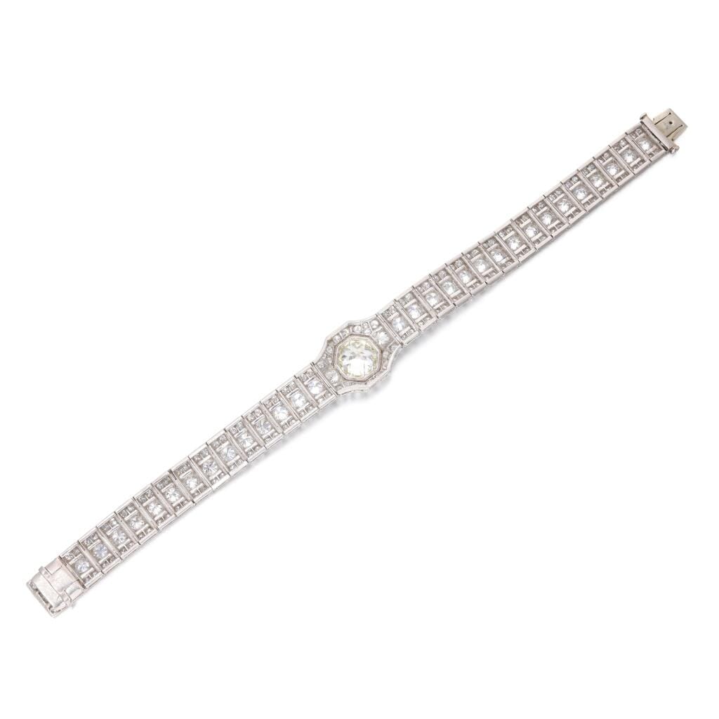 Platinum and Diamond Art Bracelet
