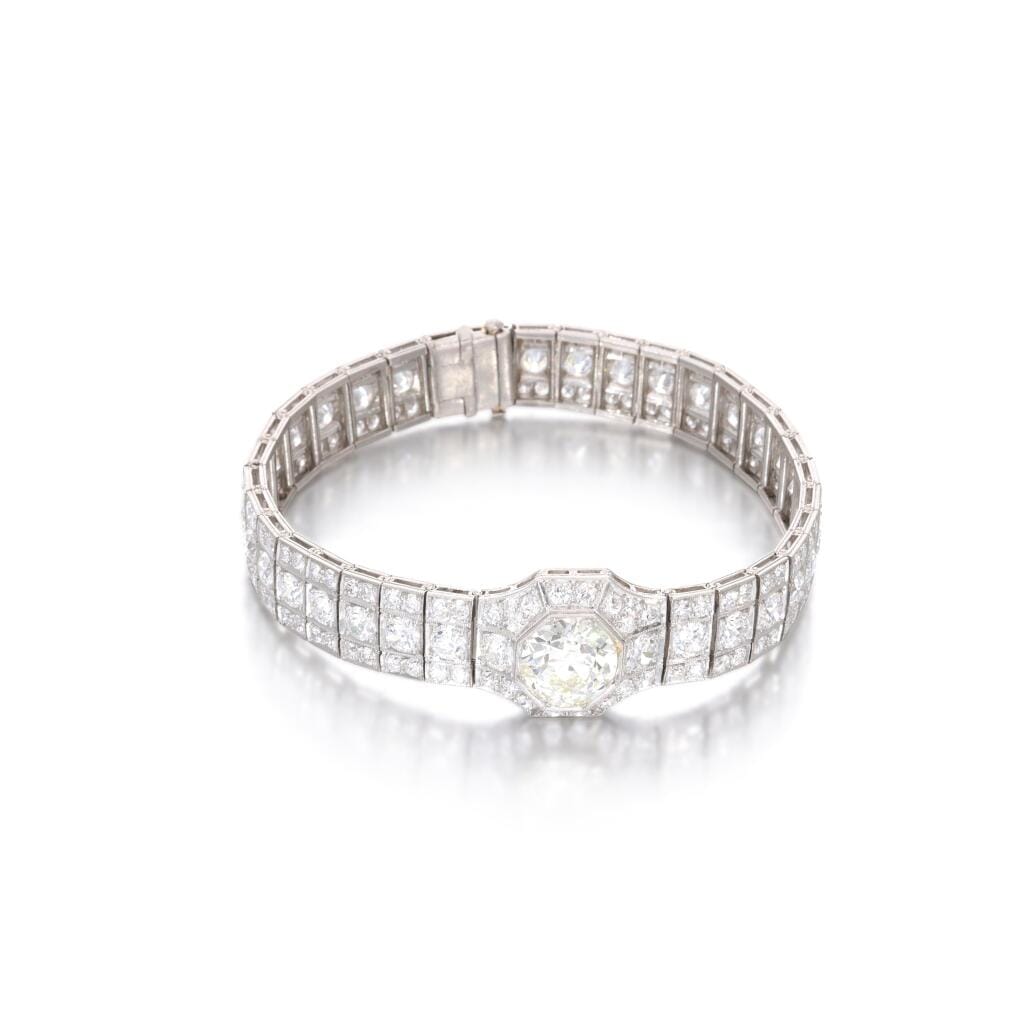 Platinum and Diamond Art Bracelet