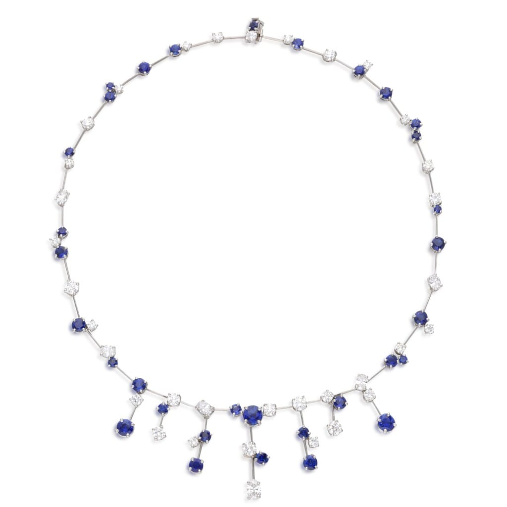 Platinum, Sapphires and Diamond Parure