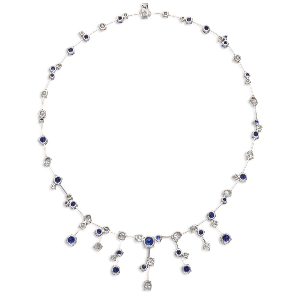 Platinum, Sapphires and Diamond Parure