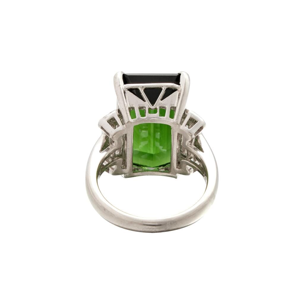 Platinum, 11.72ct Tourmaline and Diamond Ring