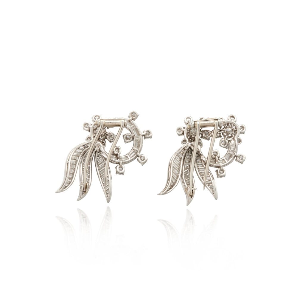 Platinum and Diamond Clip Brooches