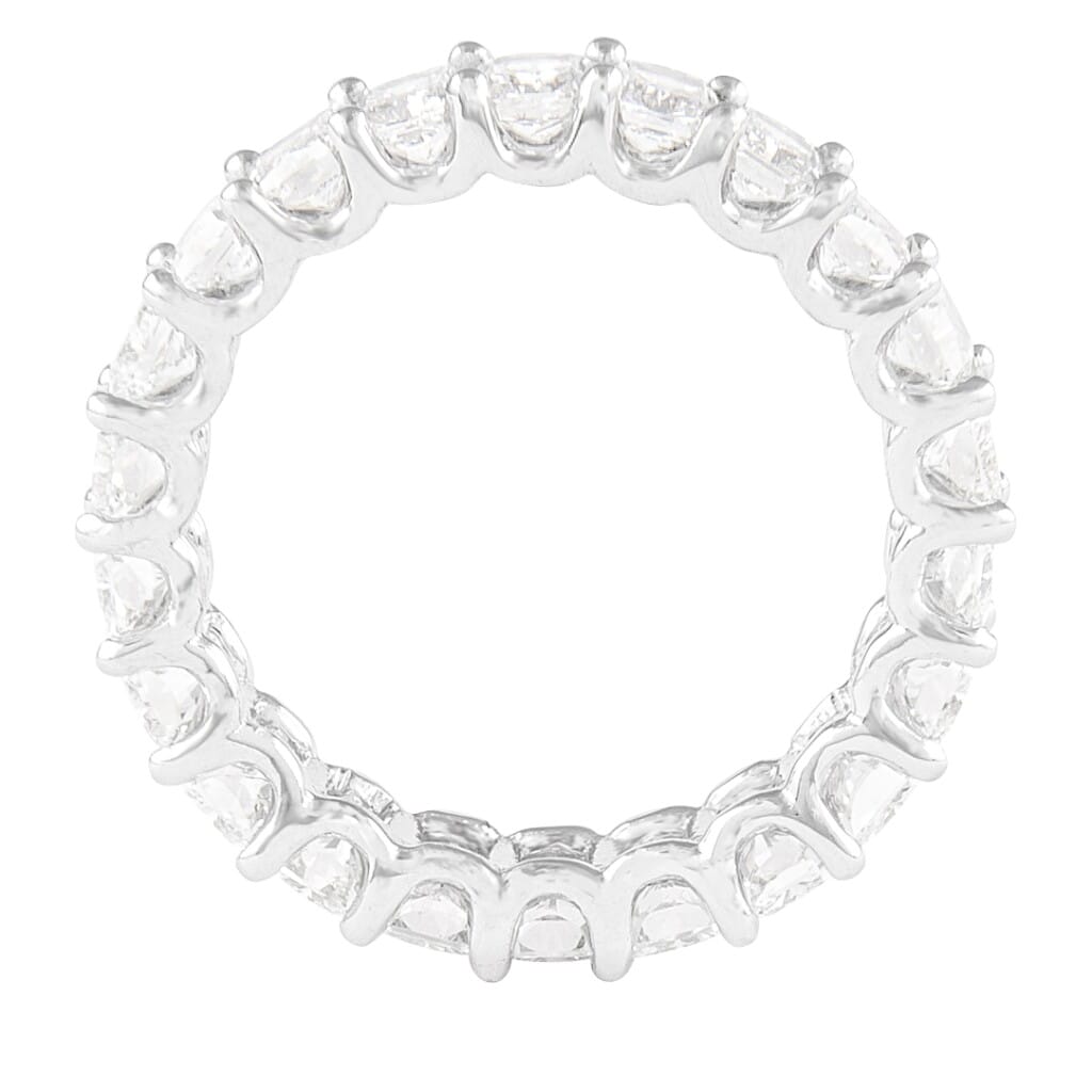 White Gold and 4.55ctw Radiant Cut Diamond Eternity Band Ring