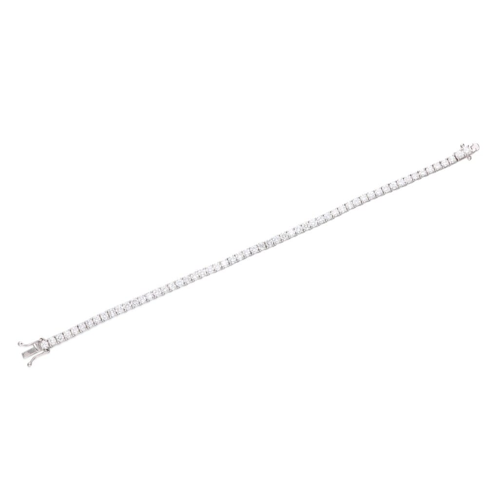 White Gold and 5.50ctw Round Brilliant Cut Diamond Tennis Bracelet