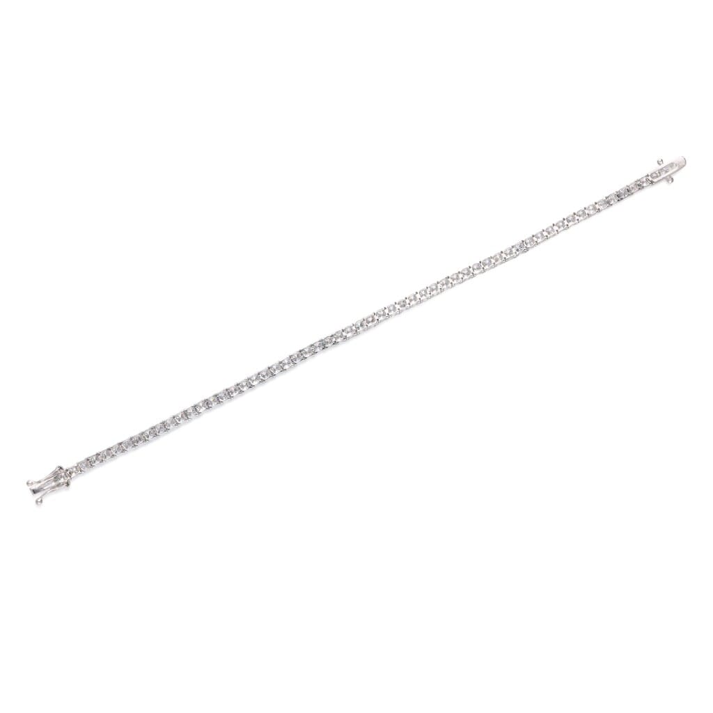 White Gold and 5.50ctw Round Brilliant Cut Diamond Tennis Bracelet