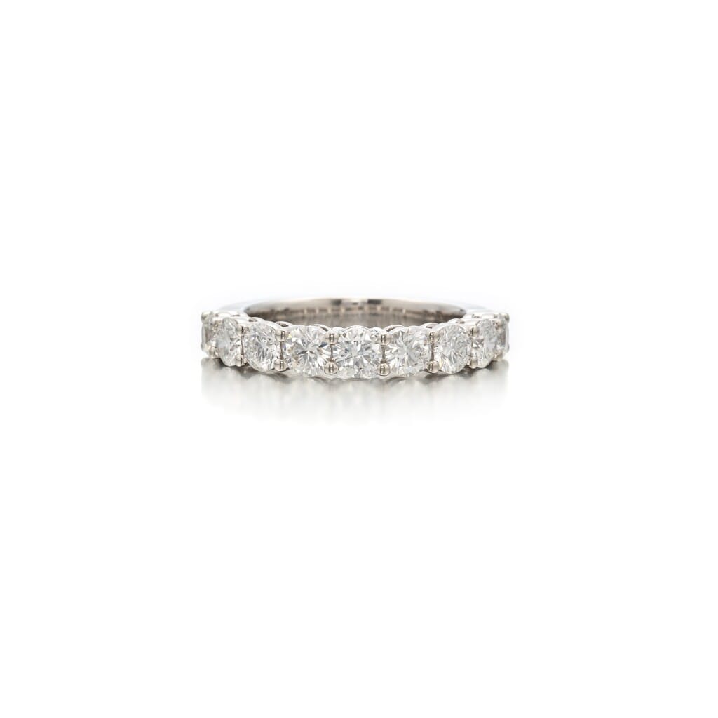White Gold and Diamond Half Eternity Band Ring