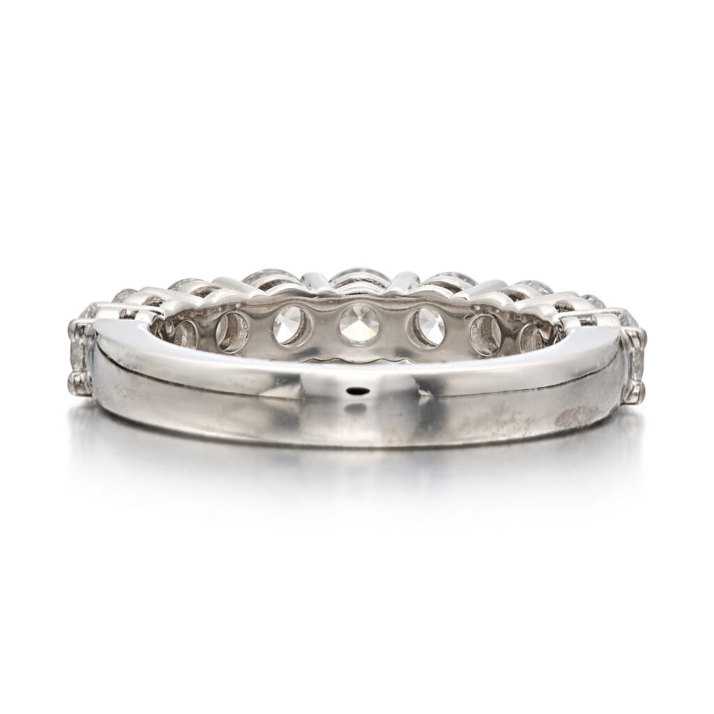 White Gold and 1.50ctw Round Brilliant Cut Diamond Half Eternity Band Ring