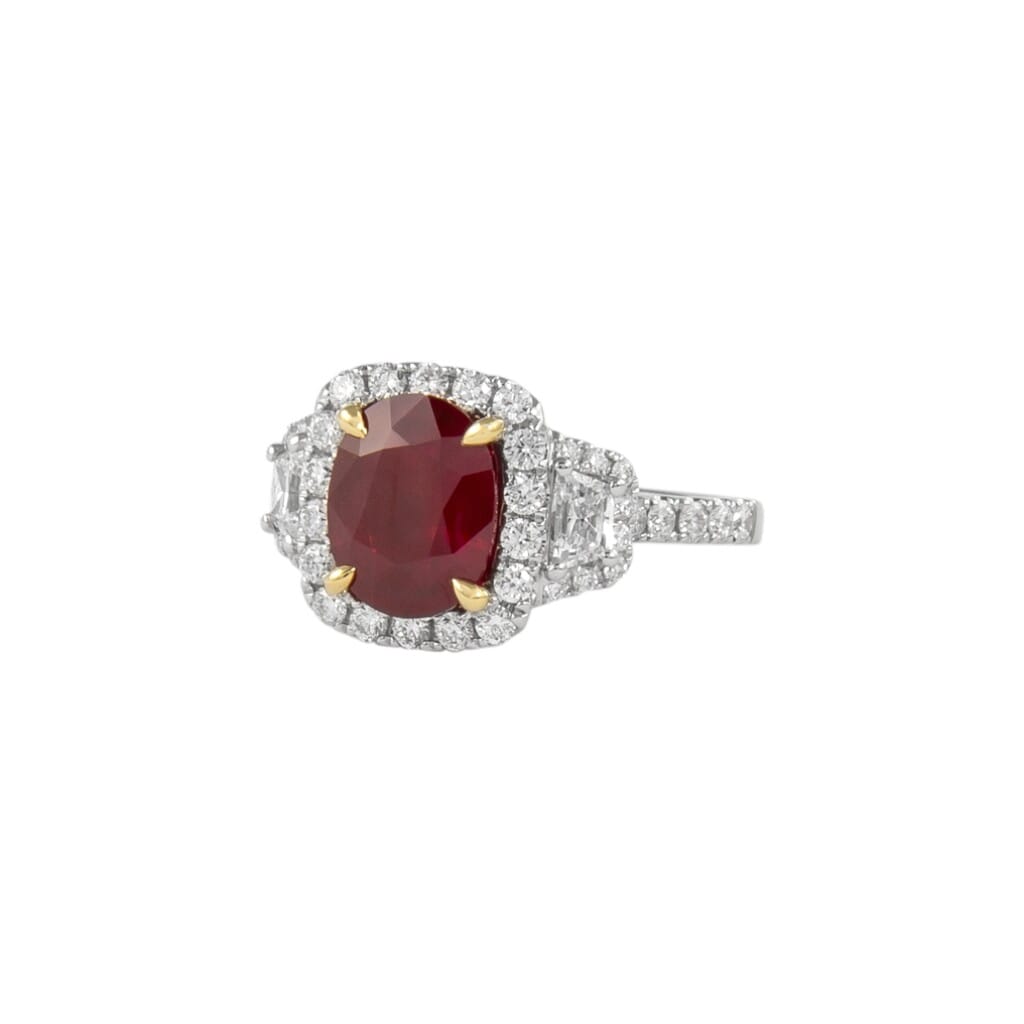 White Gold, Gold, 2.25ct Burmese Ruby and Diamond Ring