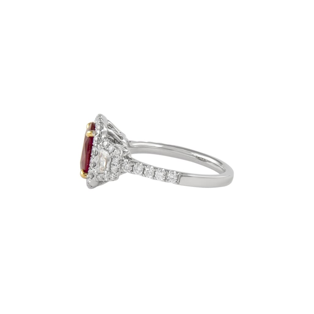 White Gold, Gold, 2.25ct Burmese Ruby and Diamond Ring