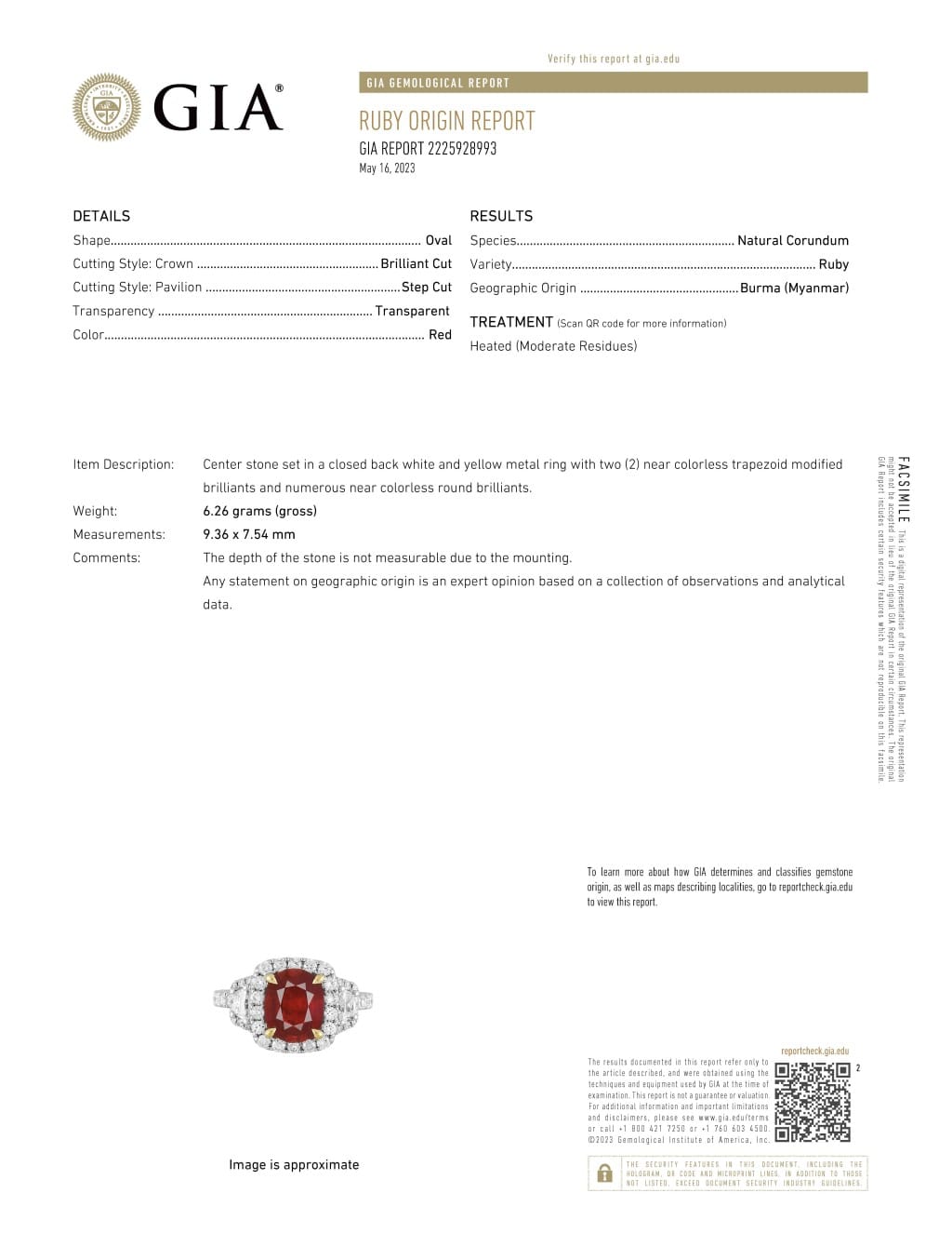 White Gold, Gold, 2.25ct Burmese Ruby and Diamond Ring
