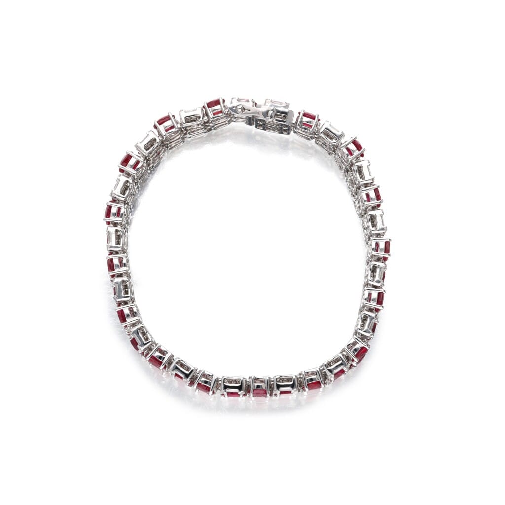 White Gold, Ruby and Diamond Bracelet