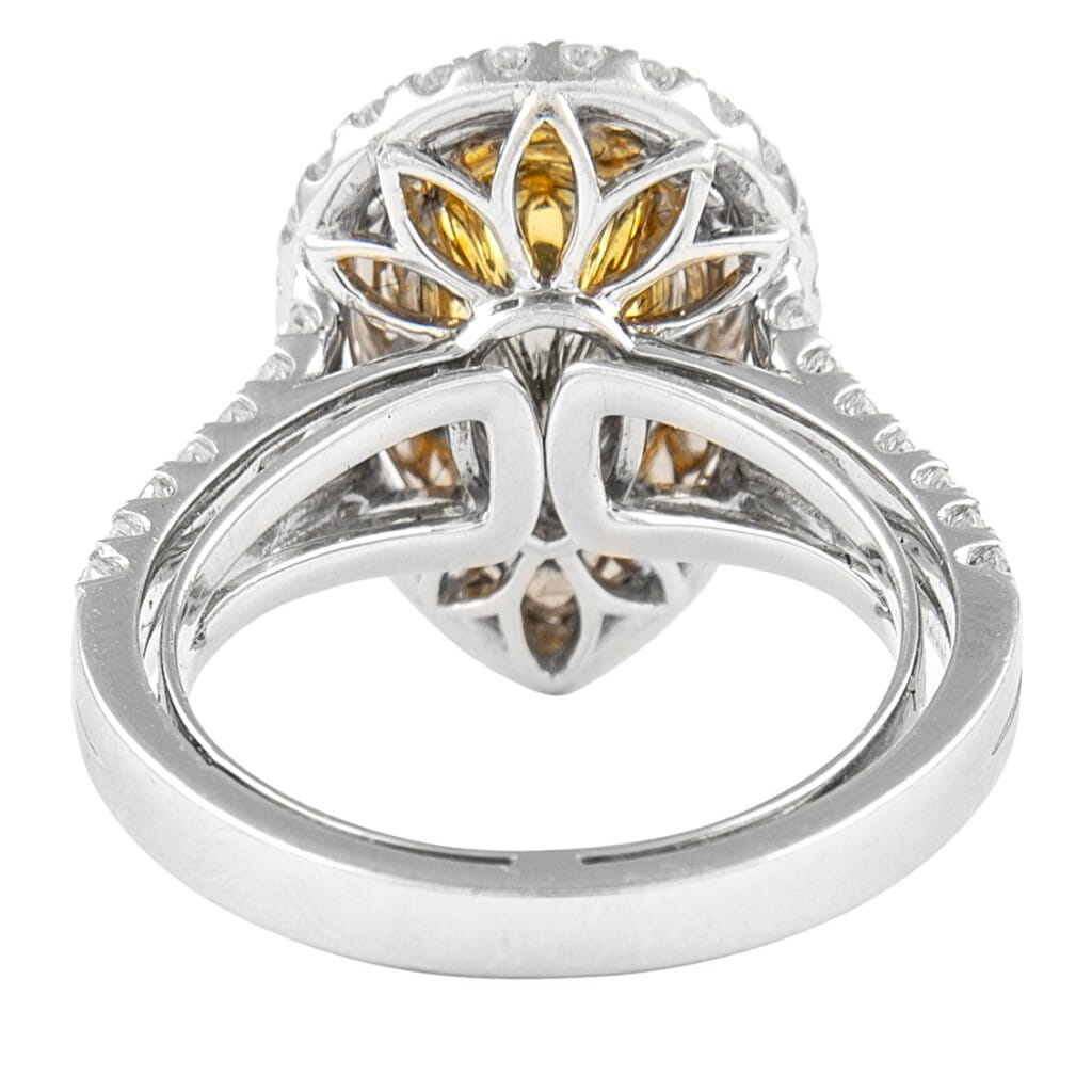Gold, 2.04ct Fancy Yellow Diamond and Diamond Ring