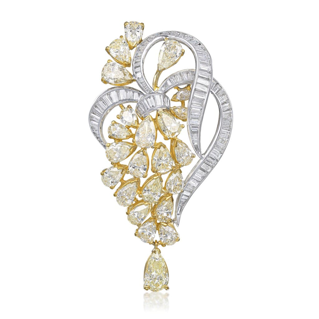 Platinum, Gold and Diamond Brooch
