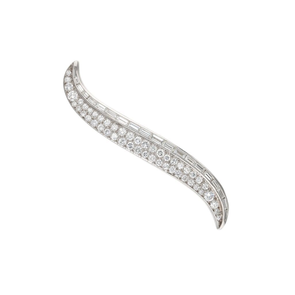 Platinum and Diamond Brooch