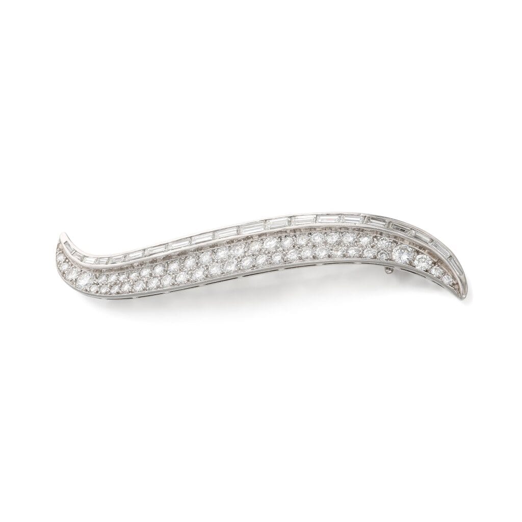 Platinum and Diamond Brooch