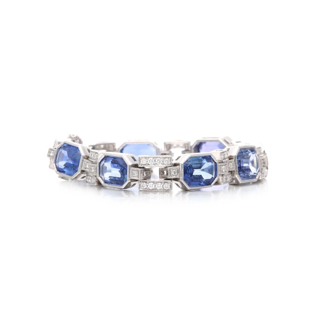 Platinum, Sapphire and Diamond Bracelet