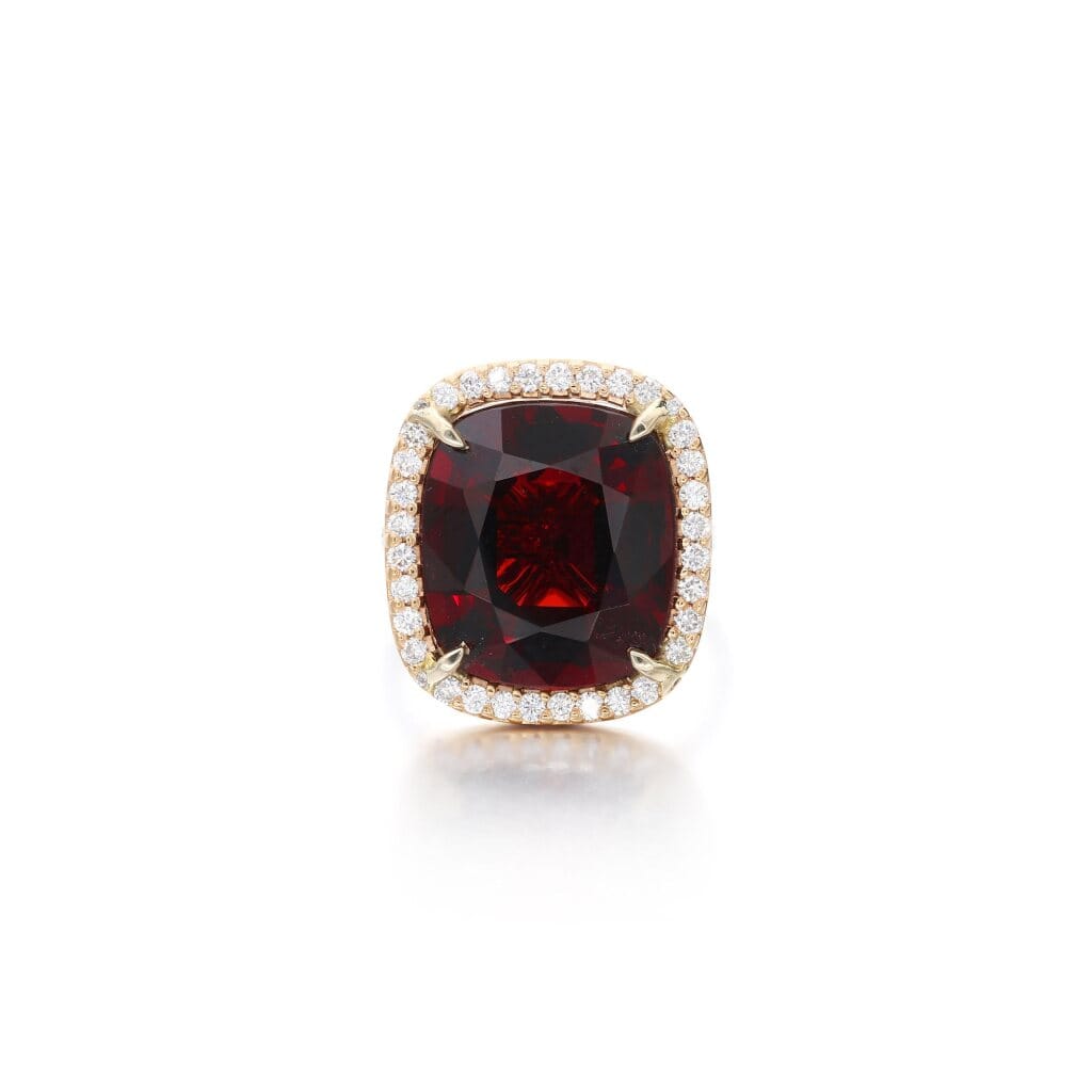 Rose Gold, White Gold, 10.39ct Burmese Spinel and Diamond Ring