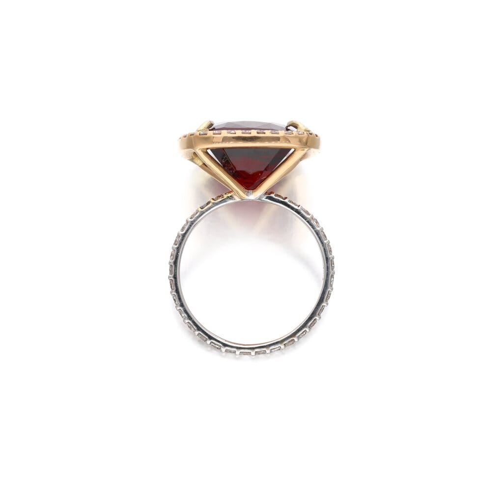 Rose Gold, White Gold, 10.39ct Burmese Spinel and Diamond Ring