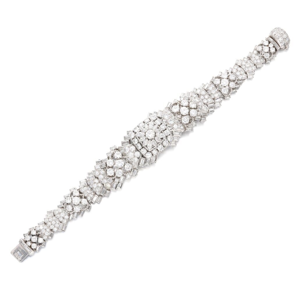 Platinum, White Gold and Diamond Bracelet