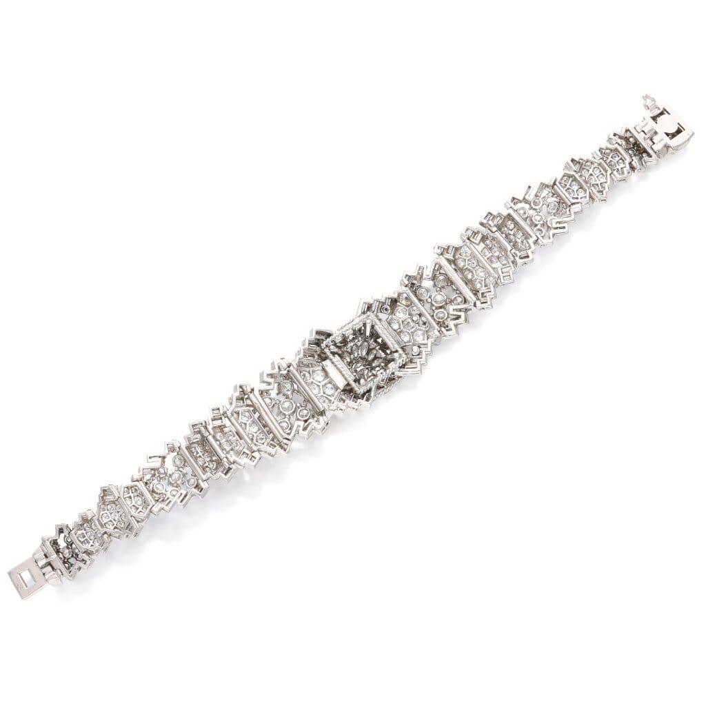 Platinum, White Gold and Diamond Bracelet