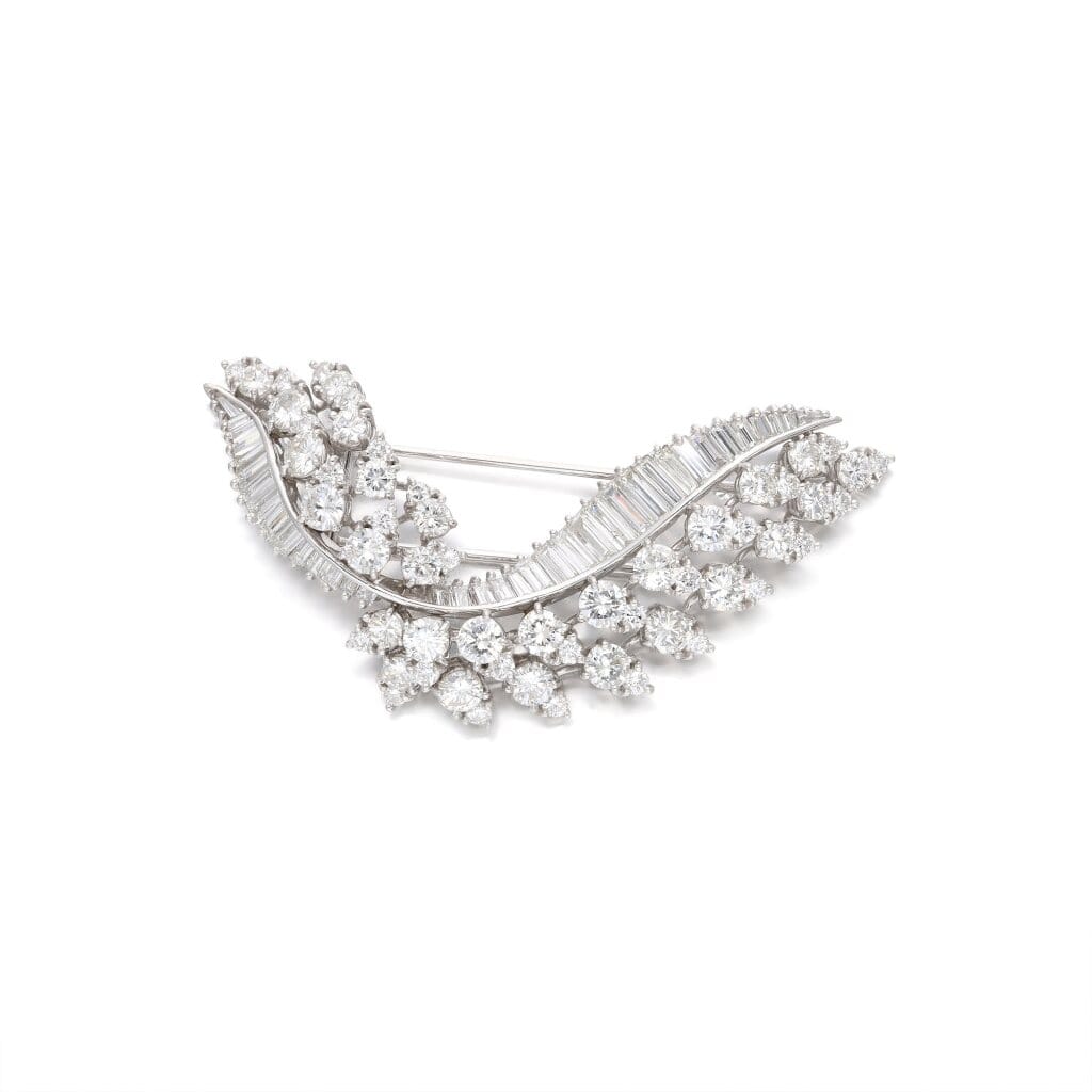 Platinum and Diamond Brooch