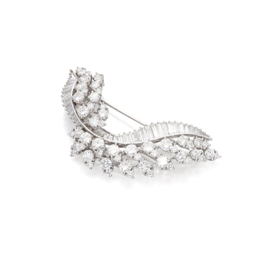 Platinum and Diamond Brooch