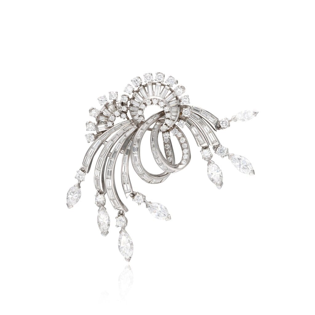 Platinum and Diamond Brooch