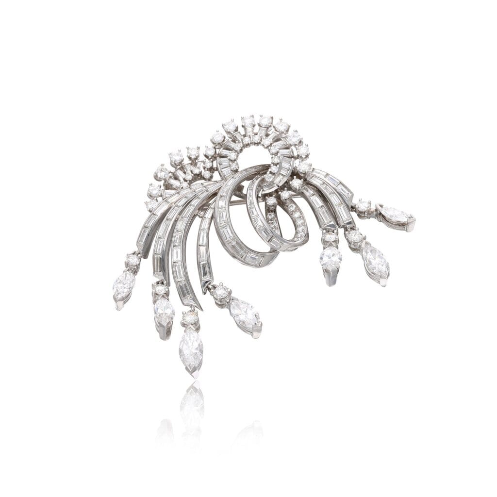 Platinum and Diamond Brooch