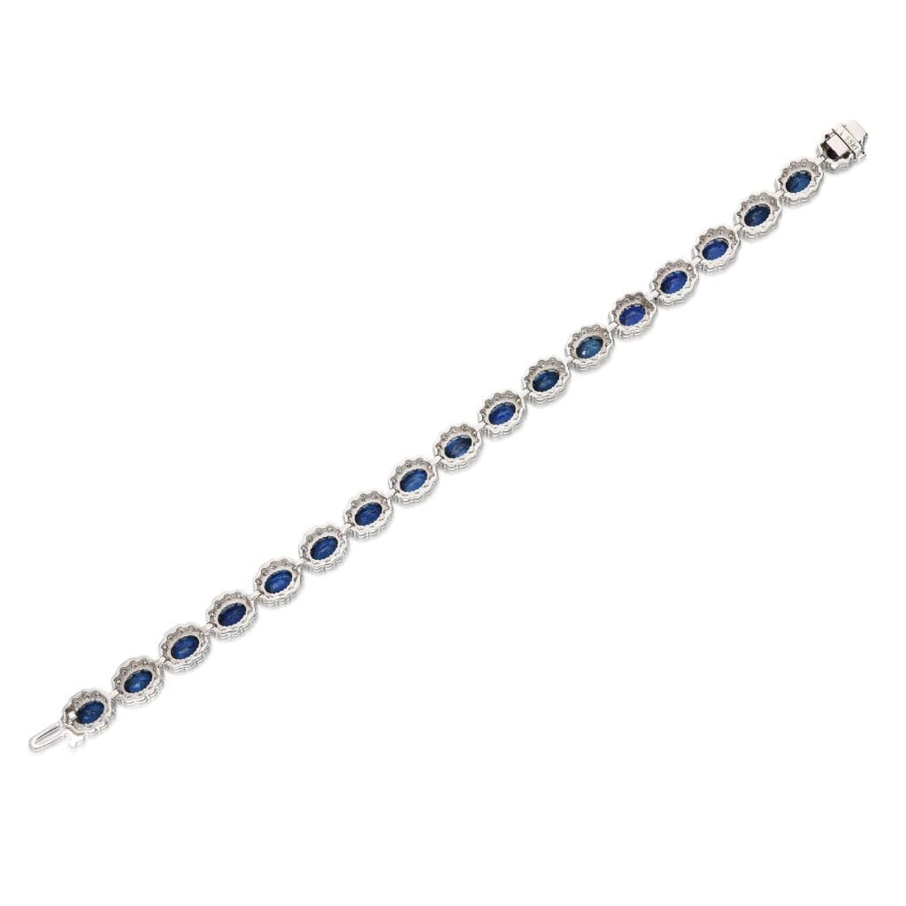 White Gold, Sapphire and Diamond Bracelet