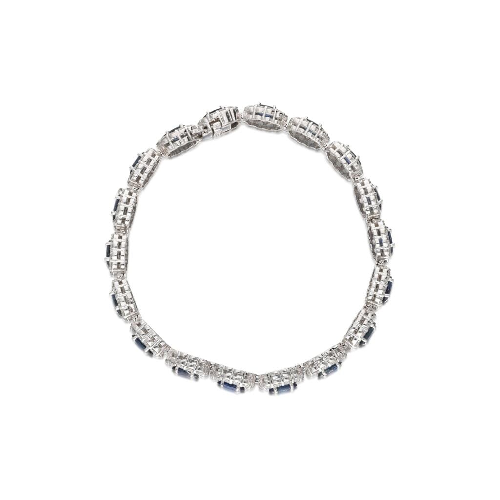 White Gold, Sapphire and Diamond Bracelet