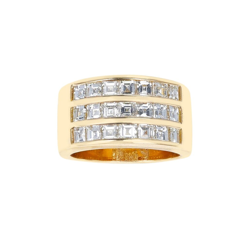 Gold and Diamond Wide Band