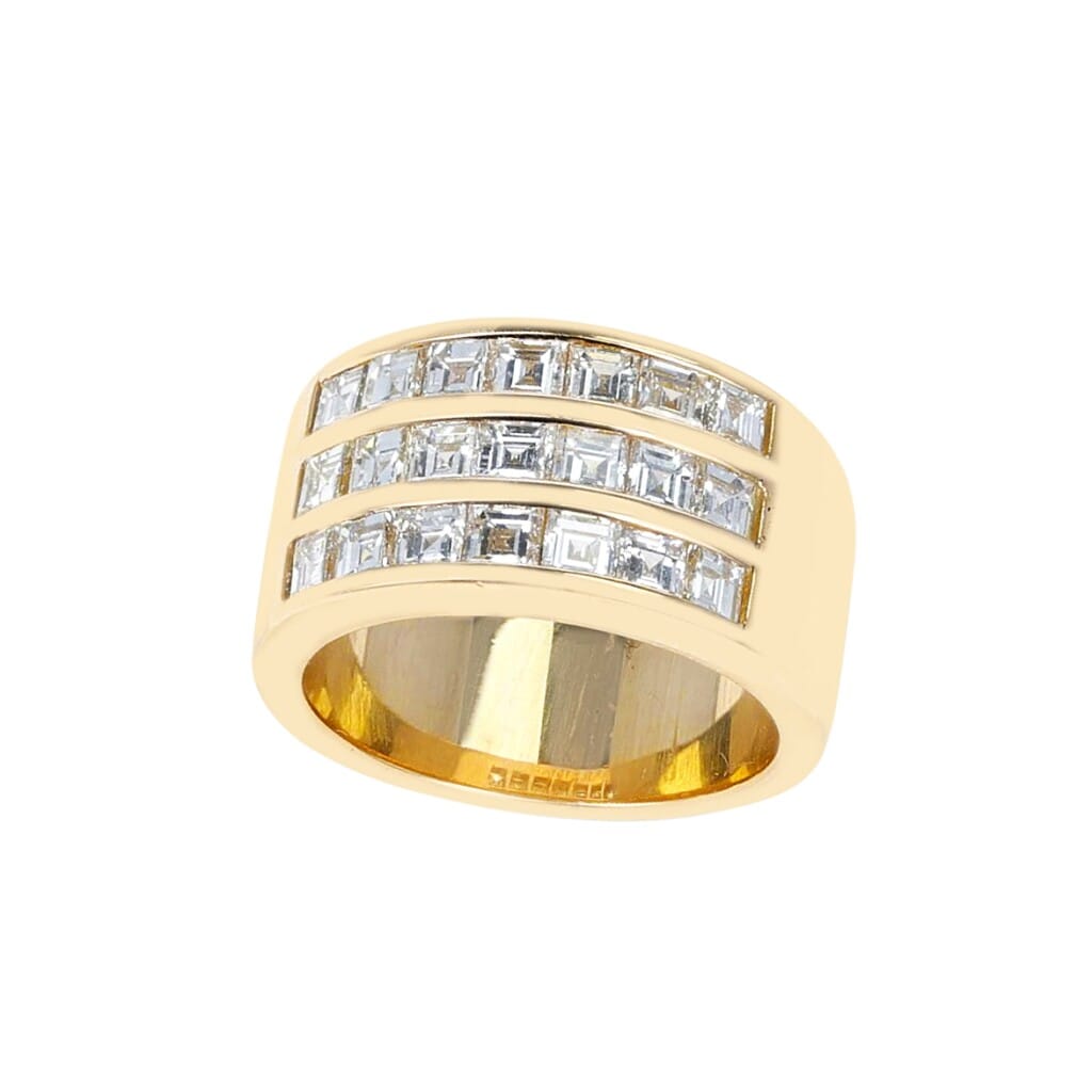 Gold and Diamond Wide Band