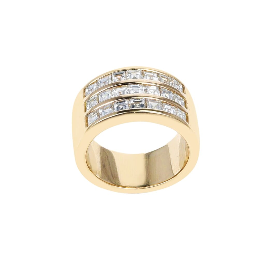 Gold and Diamond Wide Band