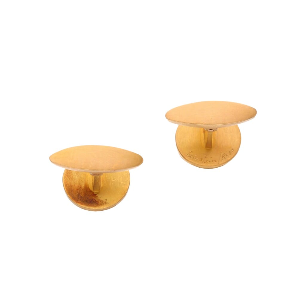 Gold and Purple Sapphire Cufflinks