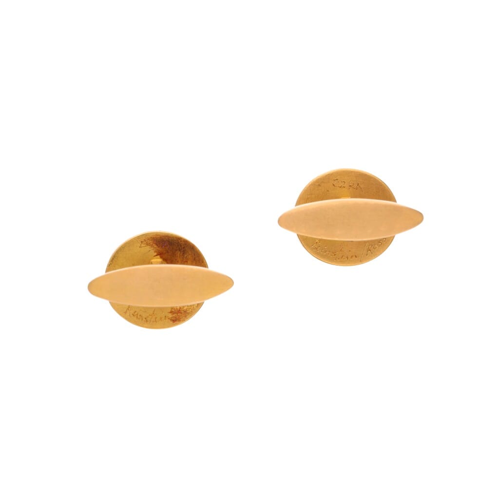 Gold and Purple Sapphire Cufflinks