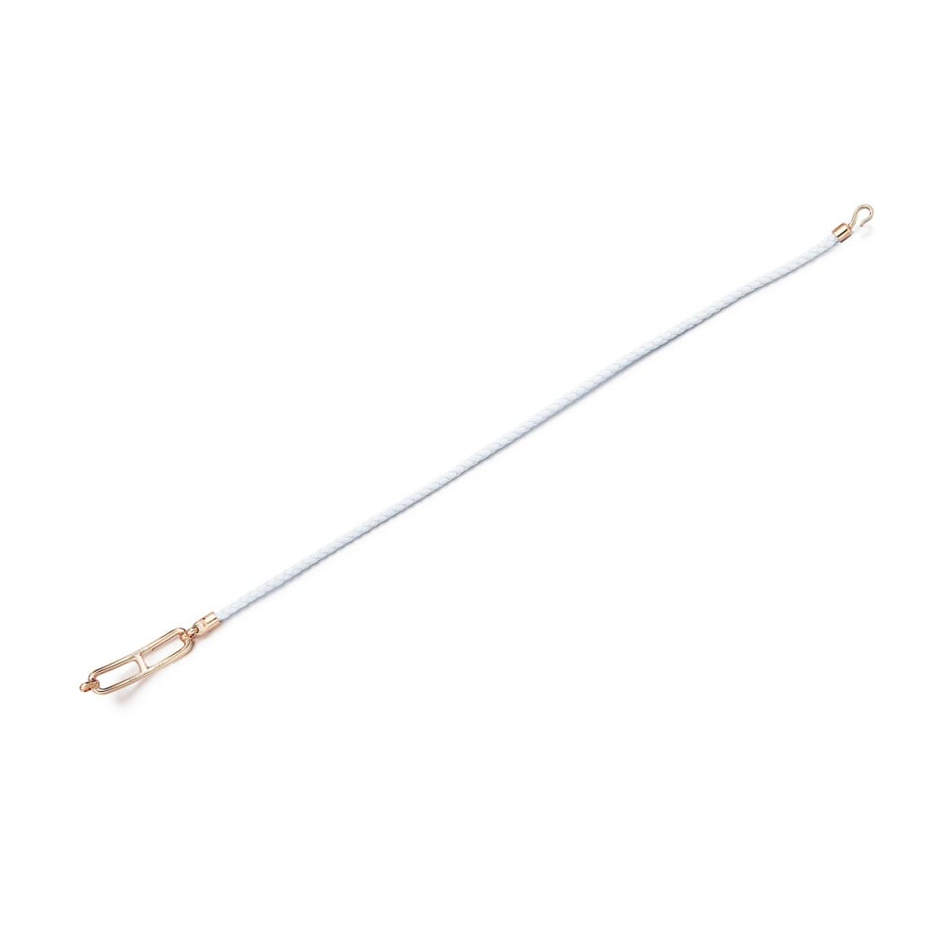 Bleu Brume Swift and Rose Gold Metal Roulis Double Tour Bracelet