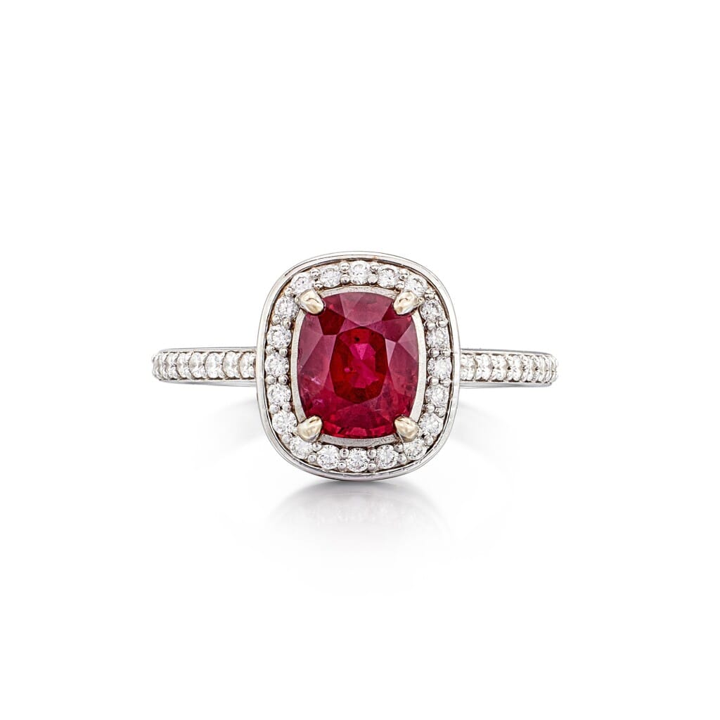 White Gold, 2.10ct Spinel and Diamond Ring