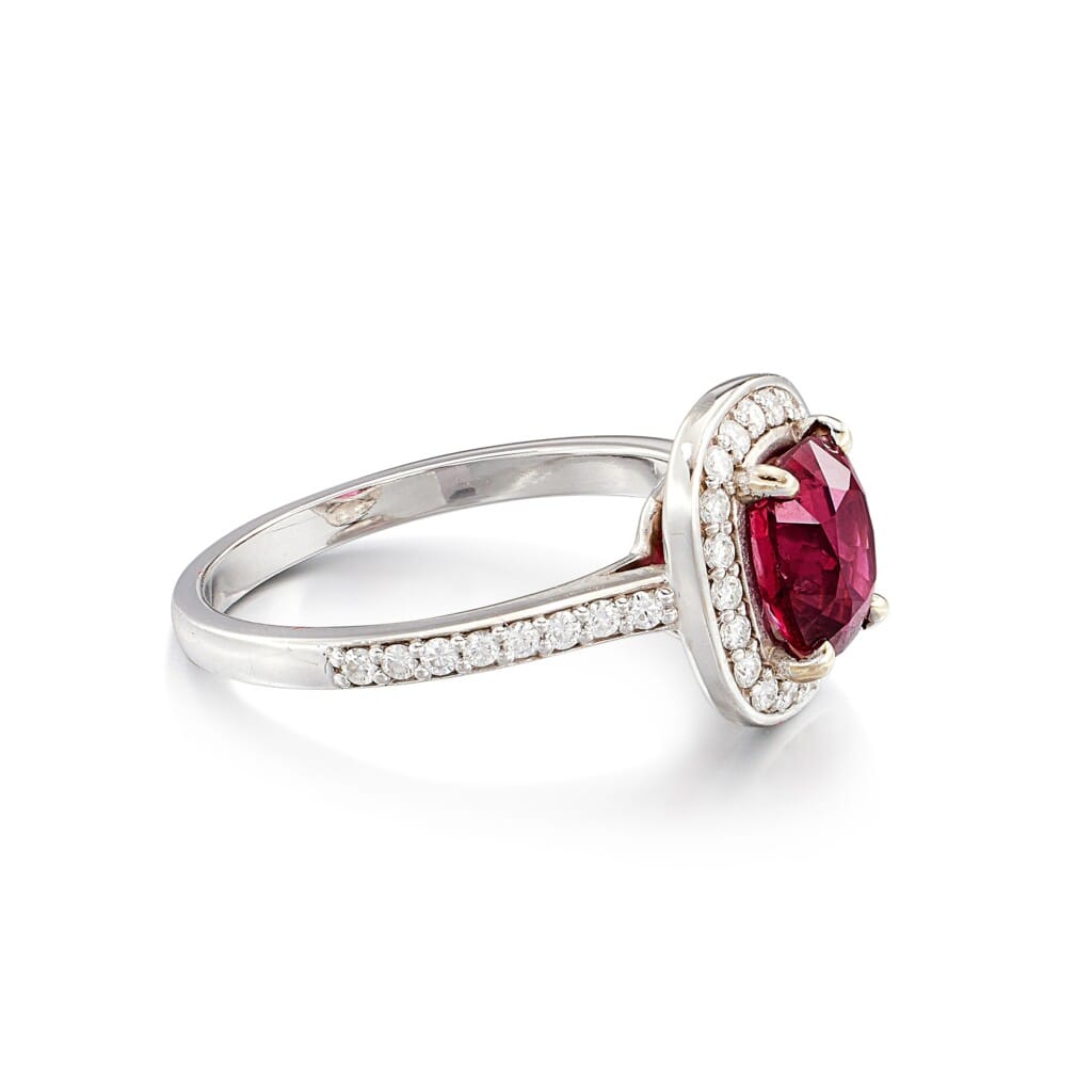 White Gold, 2.10ct Spinel and Diamond Ring