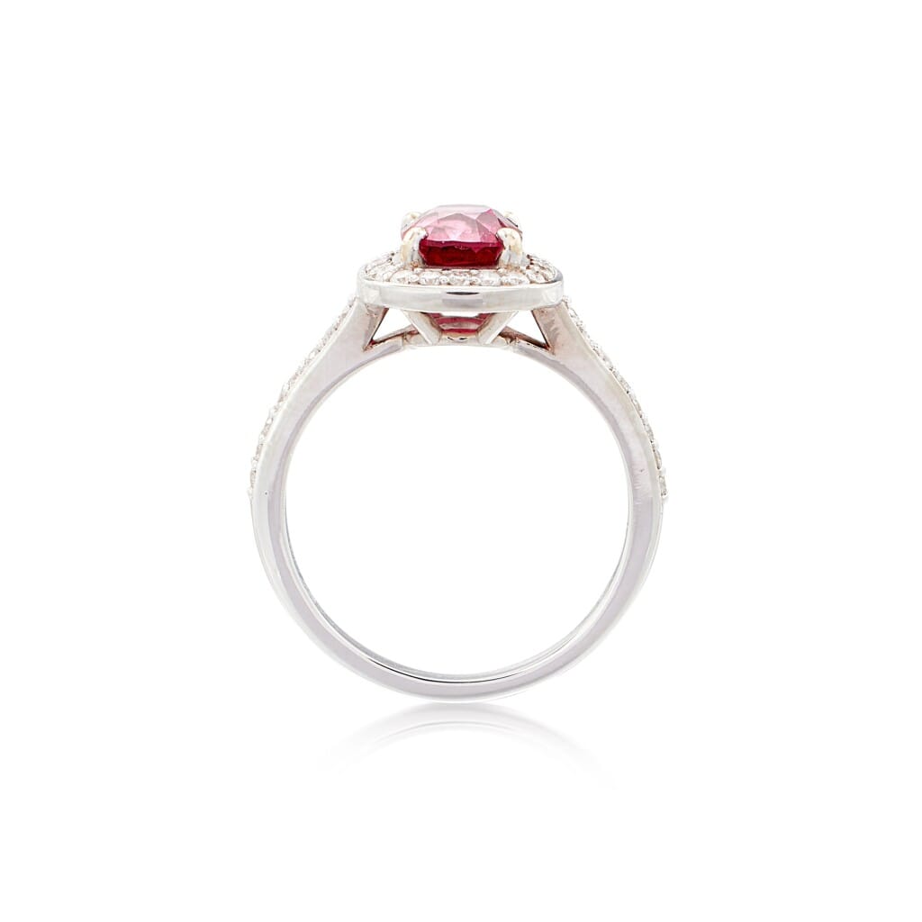 White Gold, 2.10ct Spinel and Diamond Ring