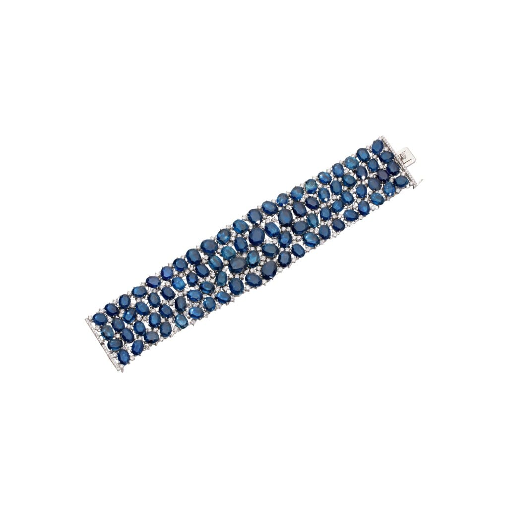 White Gold, Sapphire and Diamond Bracelet