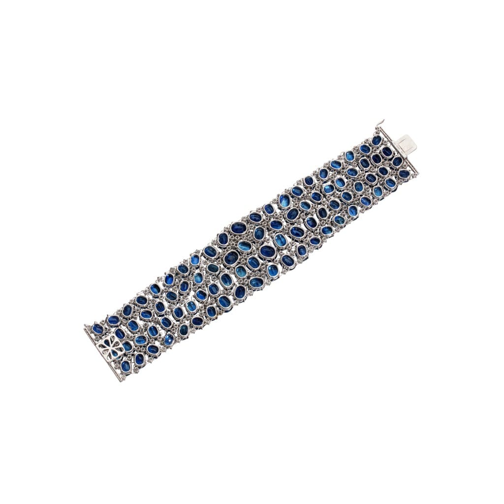 White Gold, Sapphire and Diamond Bracelet