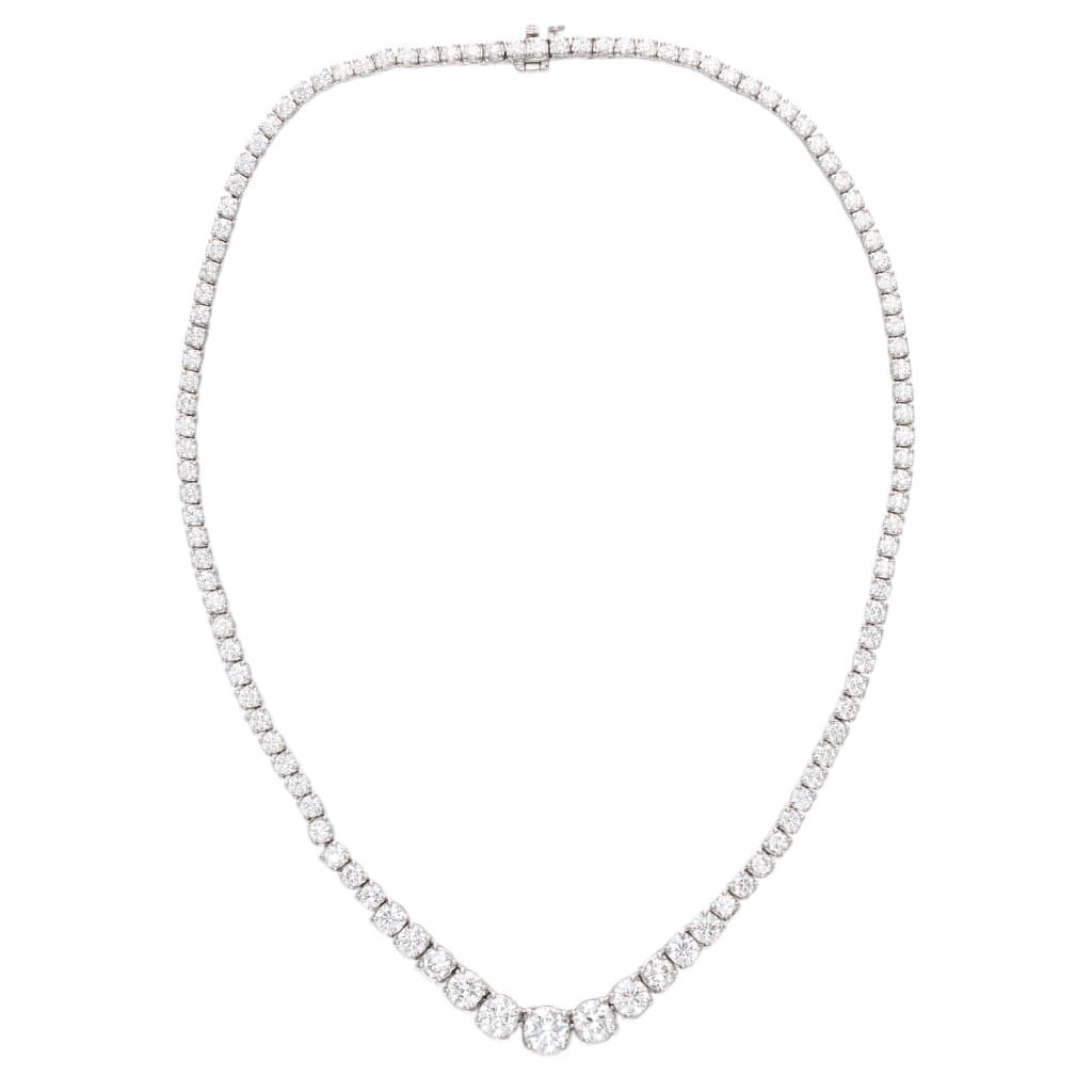 White Gold and 20.00cts Diamond Rivière Tennis Necklace