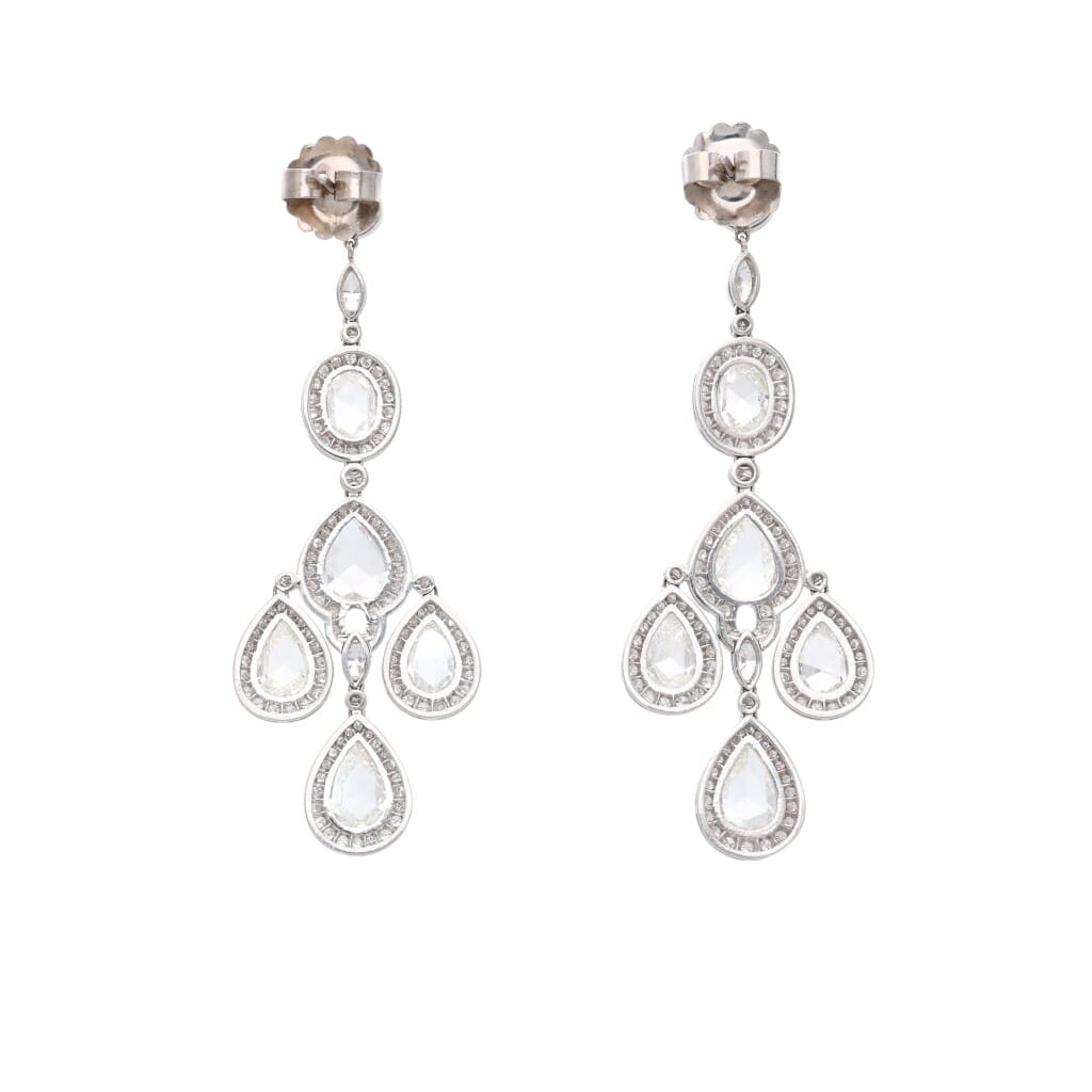 Platinum and Diamond Drop Earrings