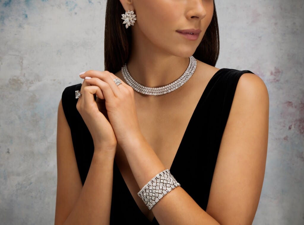 Platinum and 33.50ctw Diamond Cluster Earclips