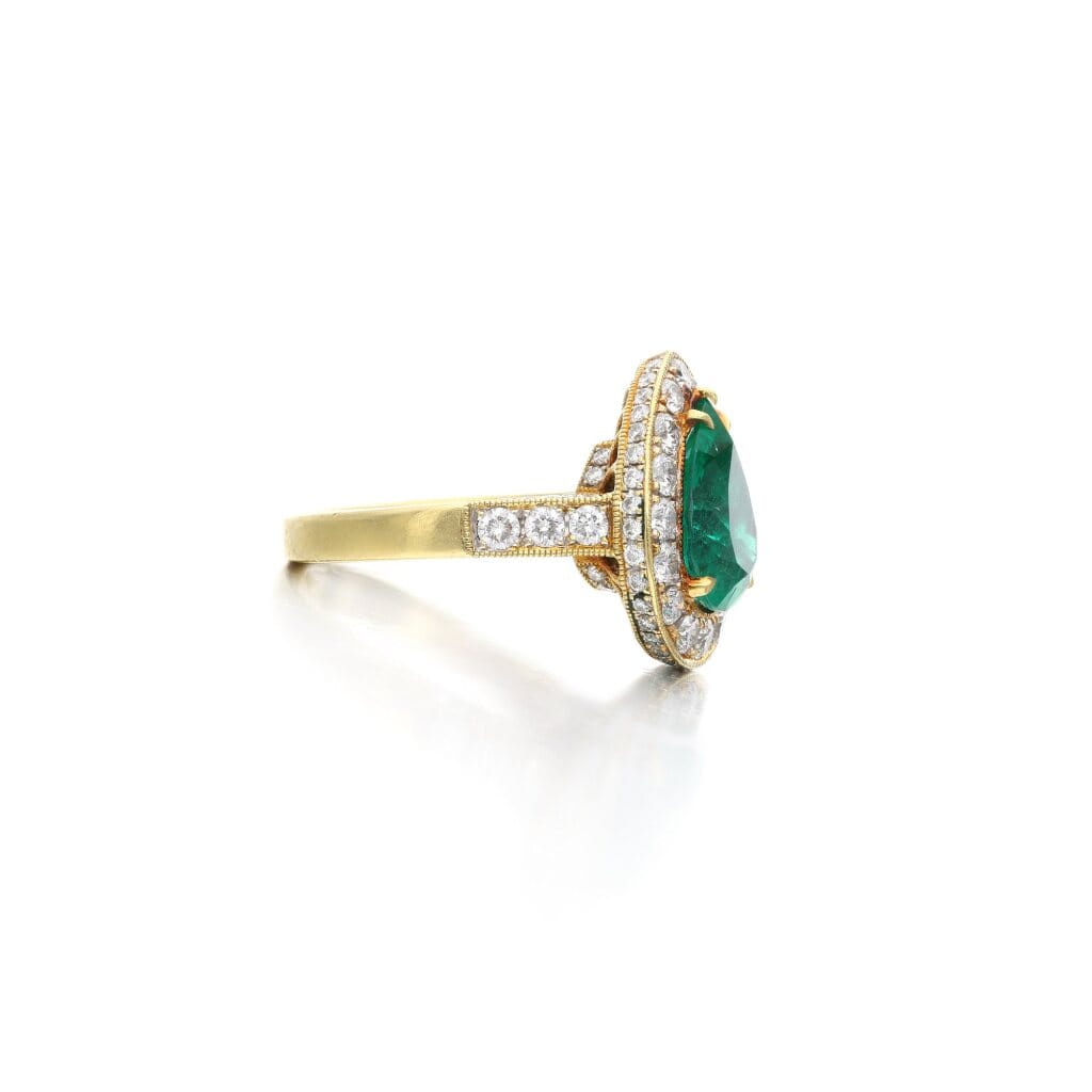 Gold, 3.25ct Colombian Emerald and Diamond Ring