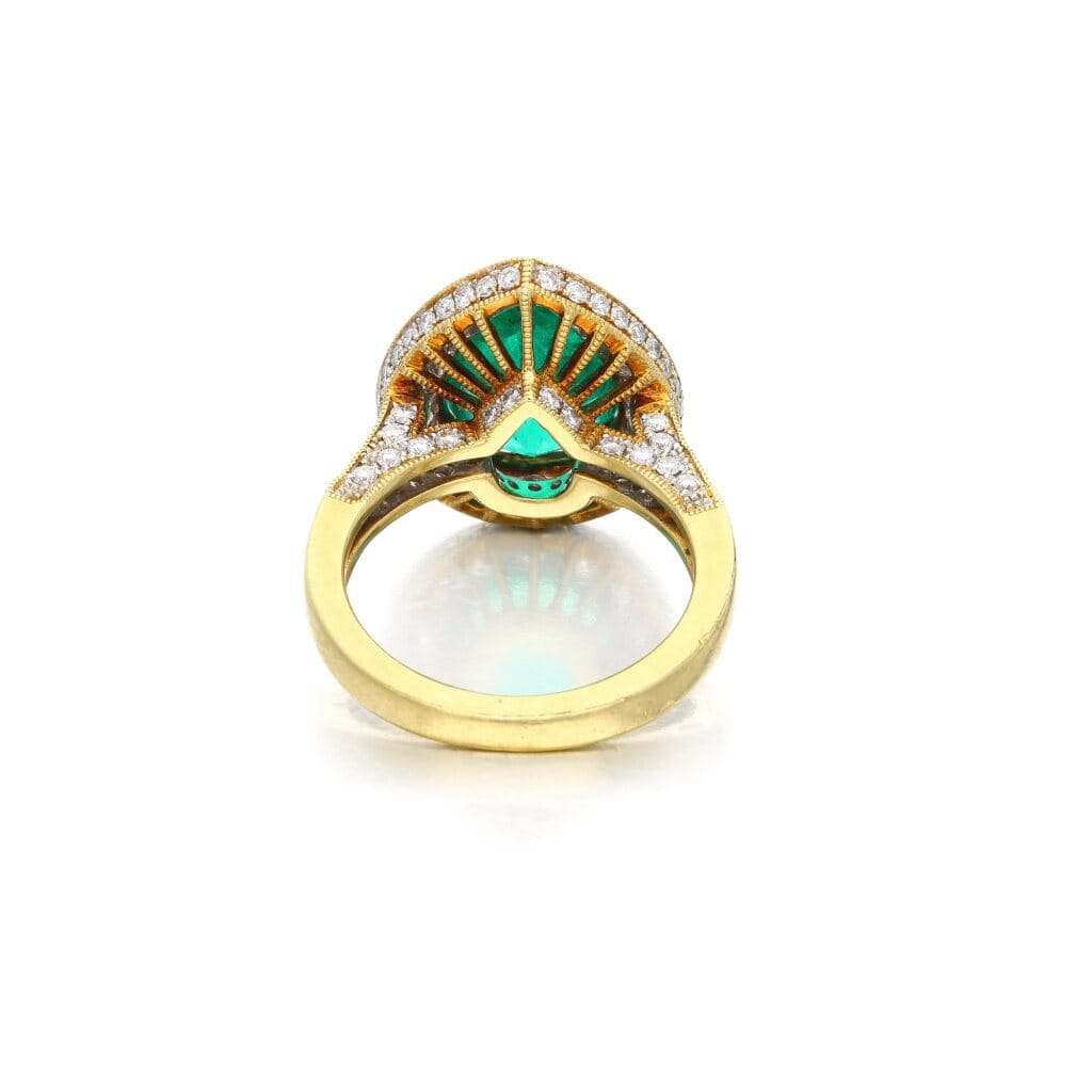Gold, 3.25ct Colombian Emerald and Diamond Ring
