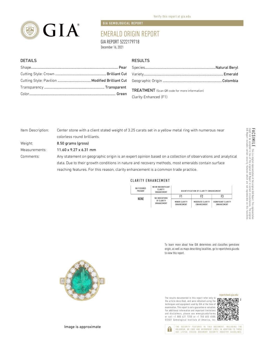 Gold, 3.25ct Colombian Emerald and Diamond Ring