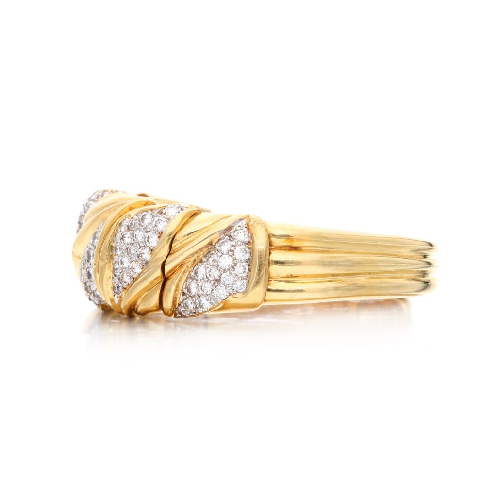Gold and Diamond Cuff Bracelet