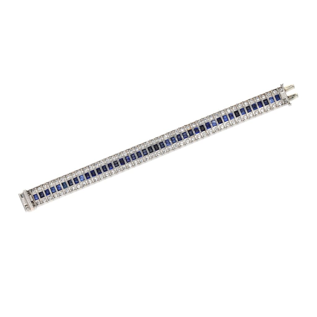 Platinum, Sapphire and Diamond Bracelet