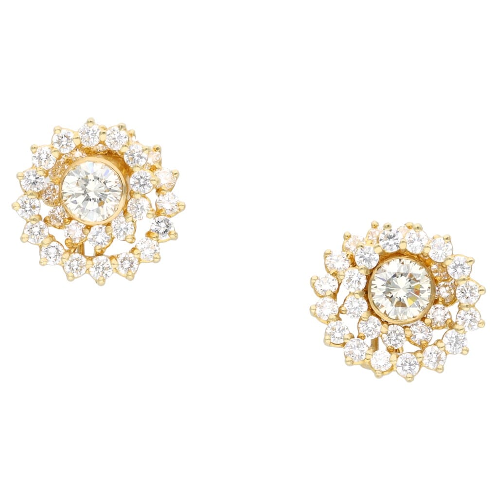 Gold and Diamond Earclips